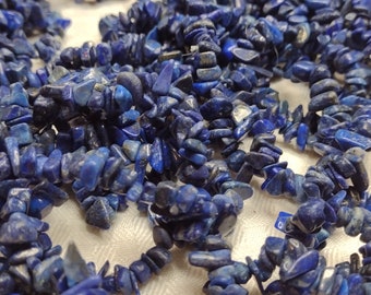 Lapis Lazuli Crystal Bracelets / Chip Beads Beaded Stretchy Ethereal Opus Design