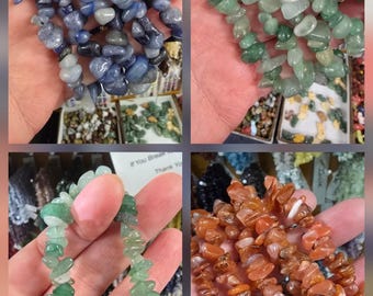 Aventurine Crystal Bracelets / Chip Beads Beaded Stretchy