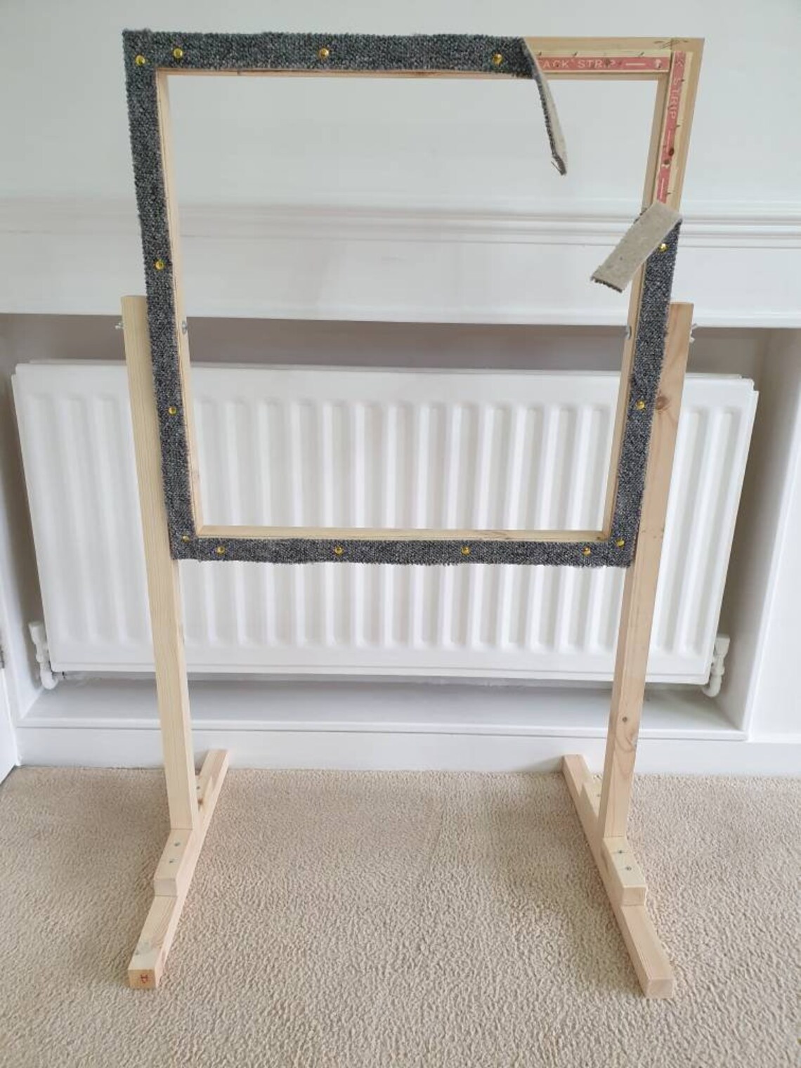 Rug Hooking Frame/ Punch Needle Frame 60 X 60cms and Stand Etsy UK