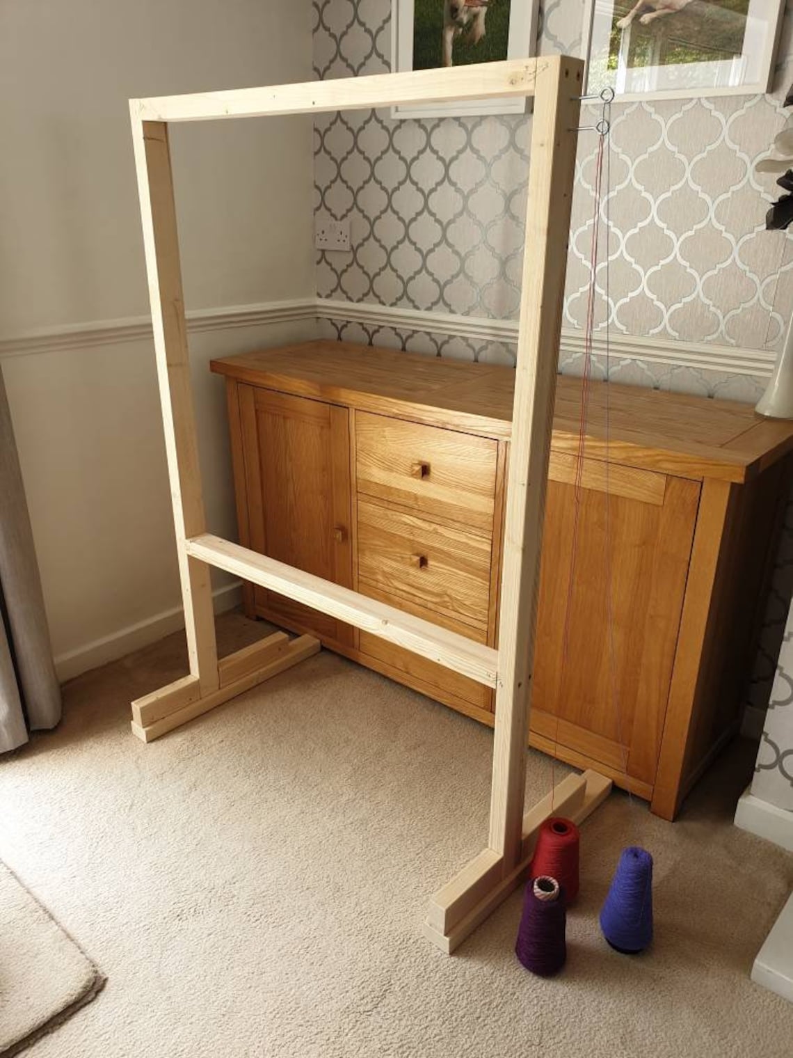 Rug tufting frame 98cms x 98cms freestanding suitable for Etsy.de