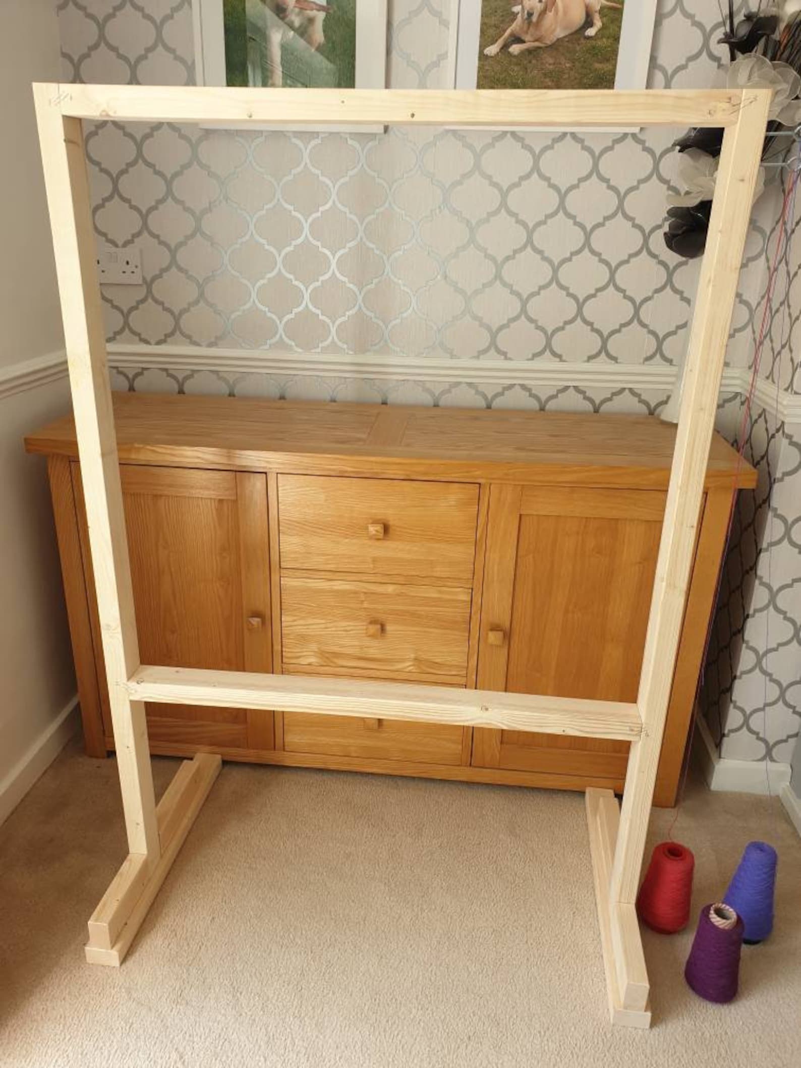 Rug tufting frame 98cms x 98cms freestanding suitable for Etsy.de