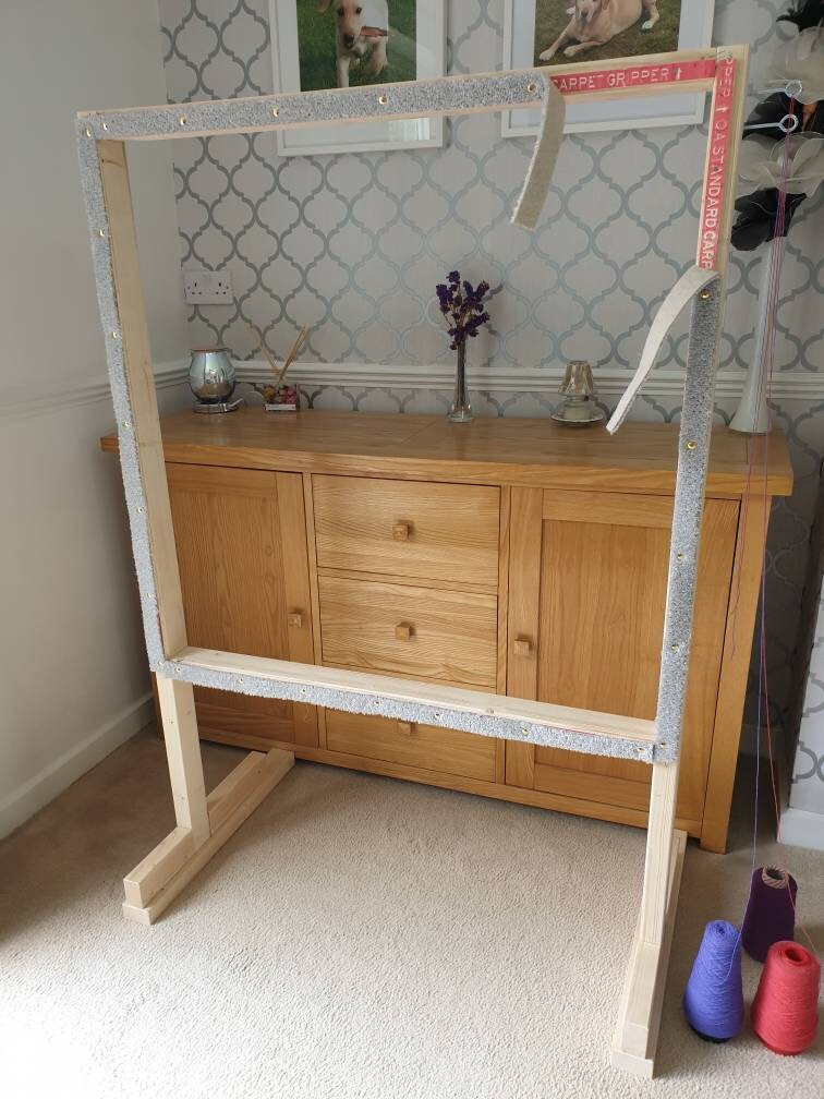 Rug tufting frame 98cms x 98cms freestanding suitable for Etsy
