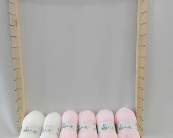 Frame om pomponsdekens te maken 31 x 26,5 inch kleine pompons KIT