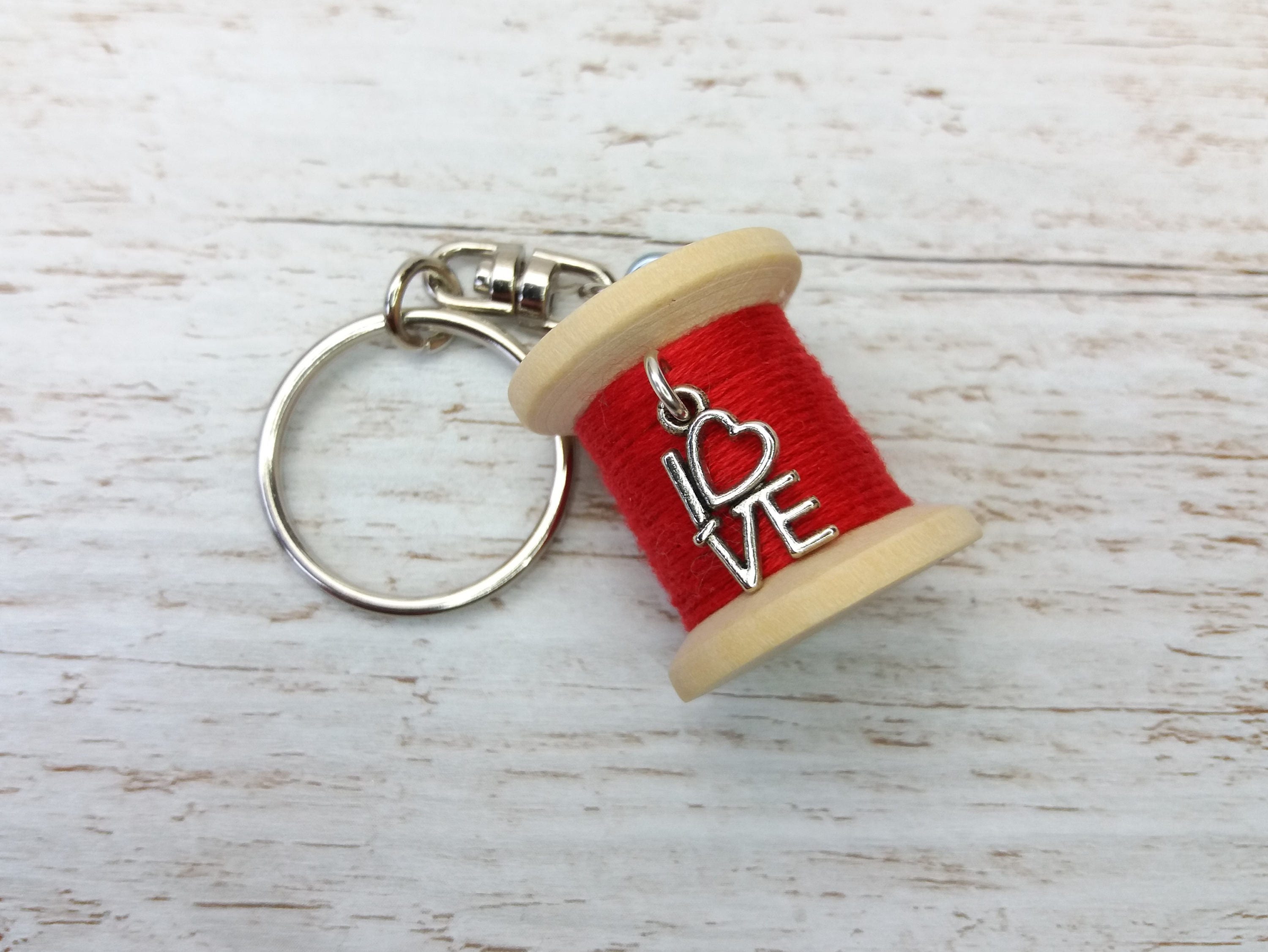 Cotton Anniversary Gift 2nd Anniversary Cotton Cotton Reel Keyring