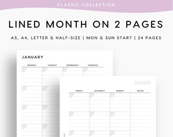 Printable A5 Planner - Etsy