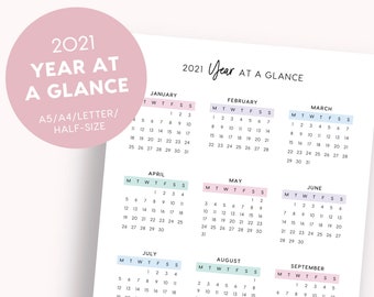 2021 At A Glance Etsy