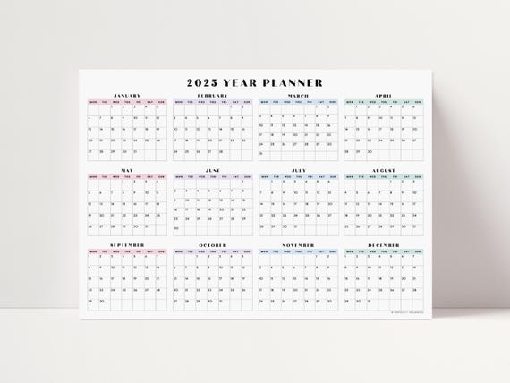 Planning Mural Scolaire 2025-2026 A2 Laminé - Calendrier
