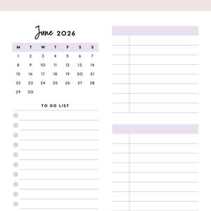 2026 Daily Planner Printable: Pastel Day On 1 Page (A5 A4 Letter PDF) image 7
