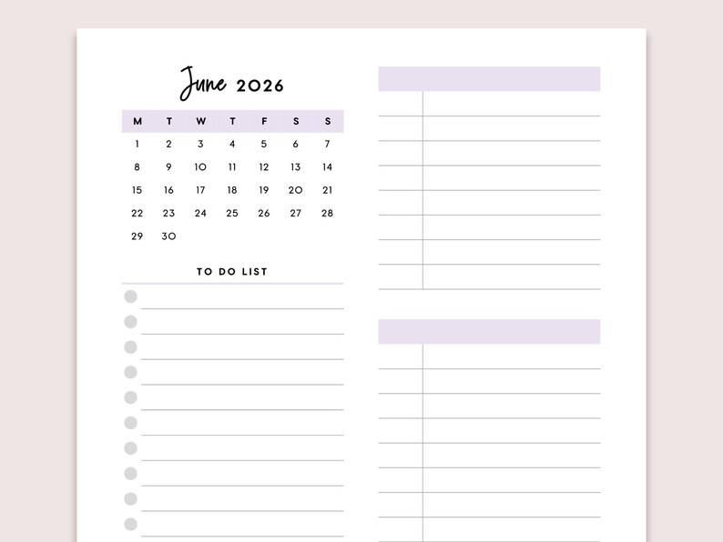 2026 Daily Planner Printable: Pastel Day On 1 Page (A5 A4 Letter PDF) image 7