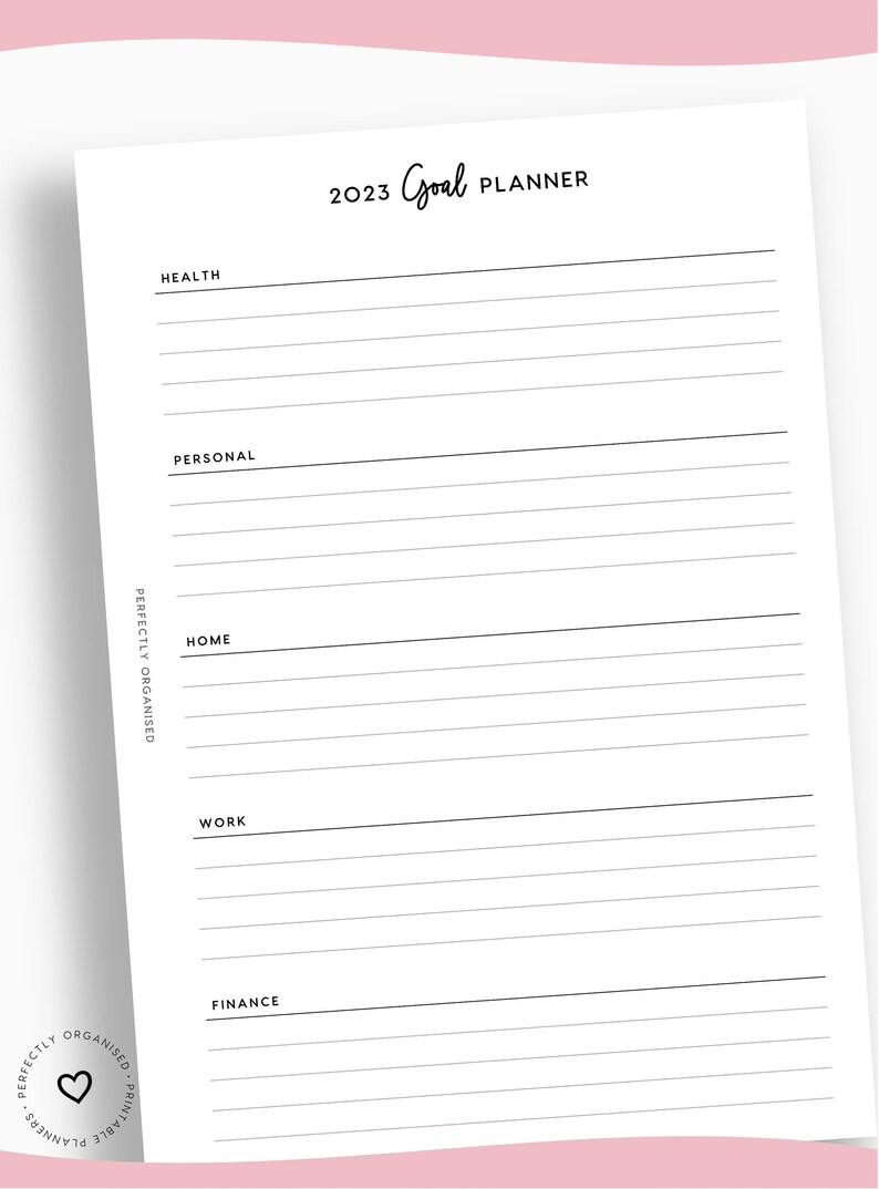 PRINTABLE 2023 Goal Planner 2023 Goal Planning 2023 Goal Etsy Israel