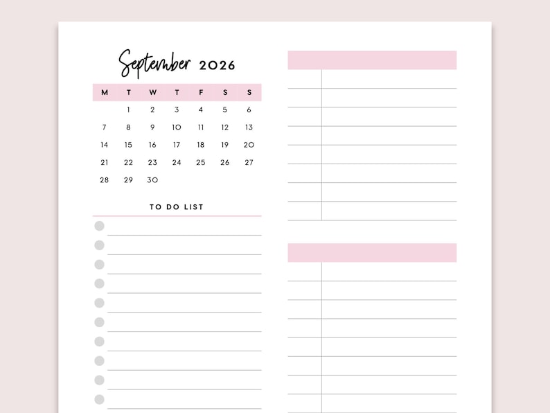 2026 Daily Planner Printable: Pastel Day On 1 Page (A5 A4 Letter PDF) image 8