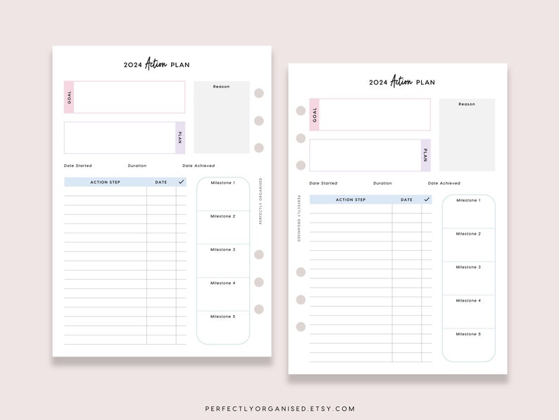 PRINTABLE 2024 Goal Planner 2024 Goal Planning 2024 Goal Etsy