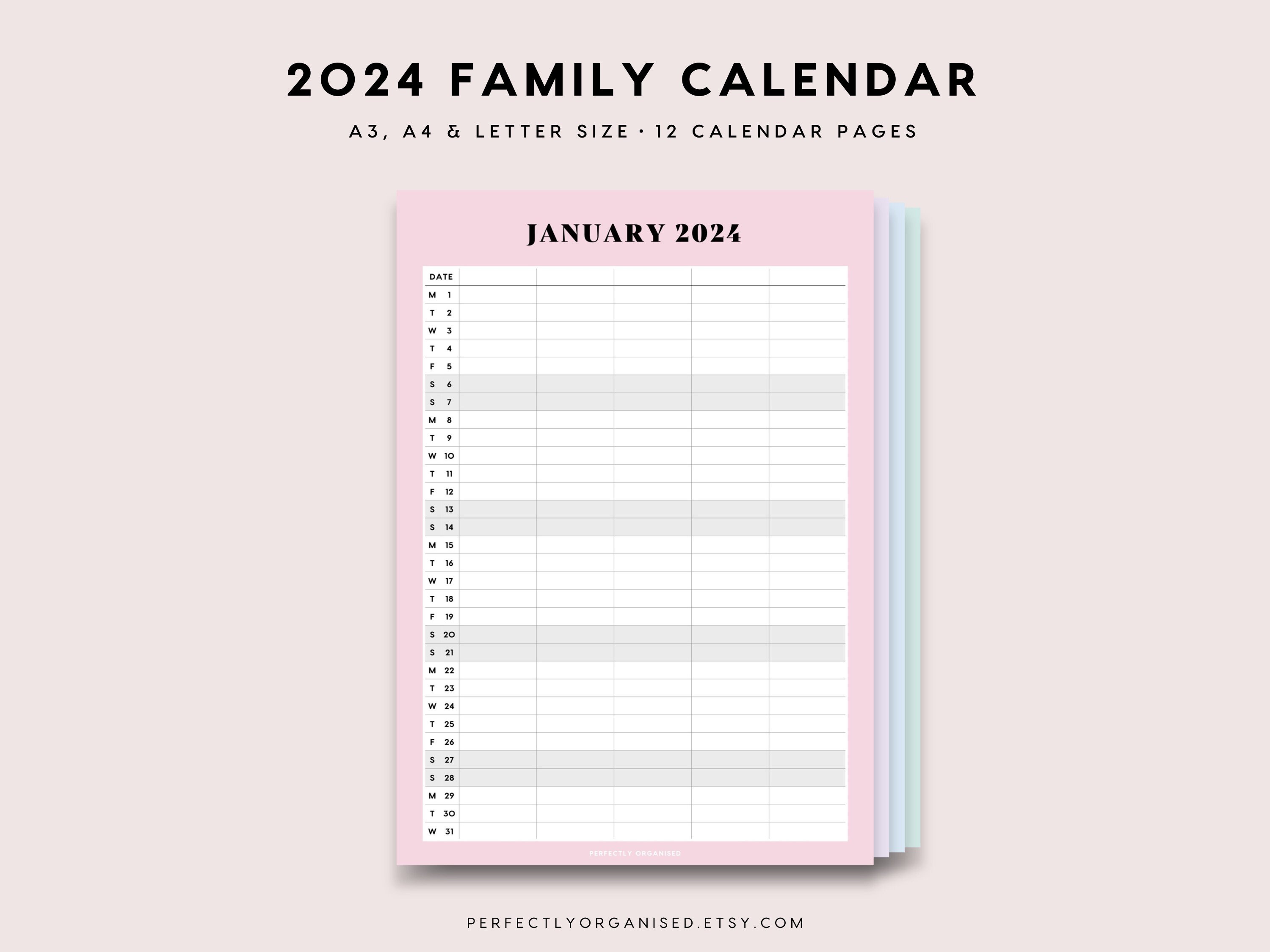  Calendrier-Agenda 2024 de la famille