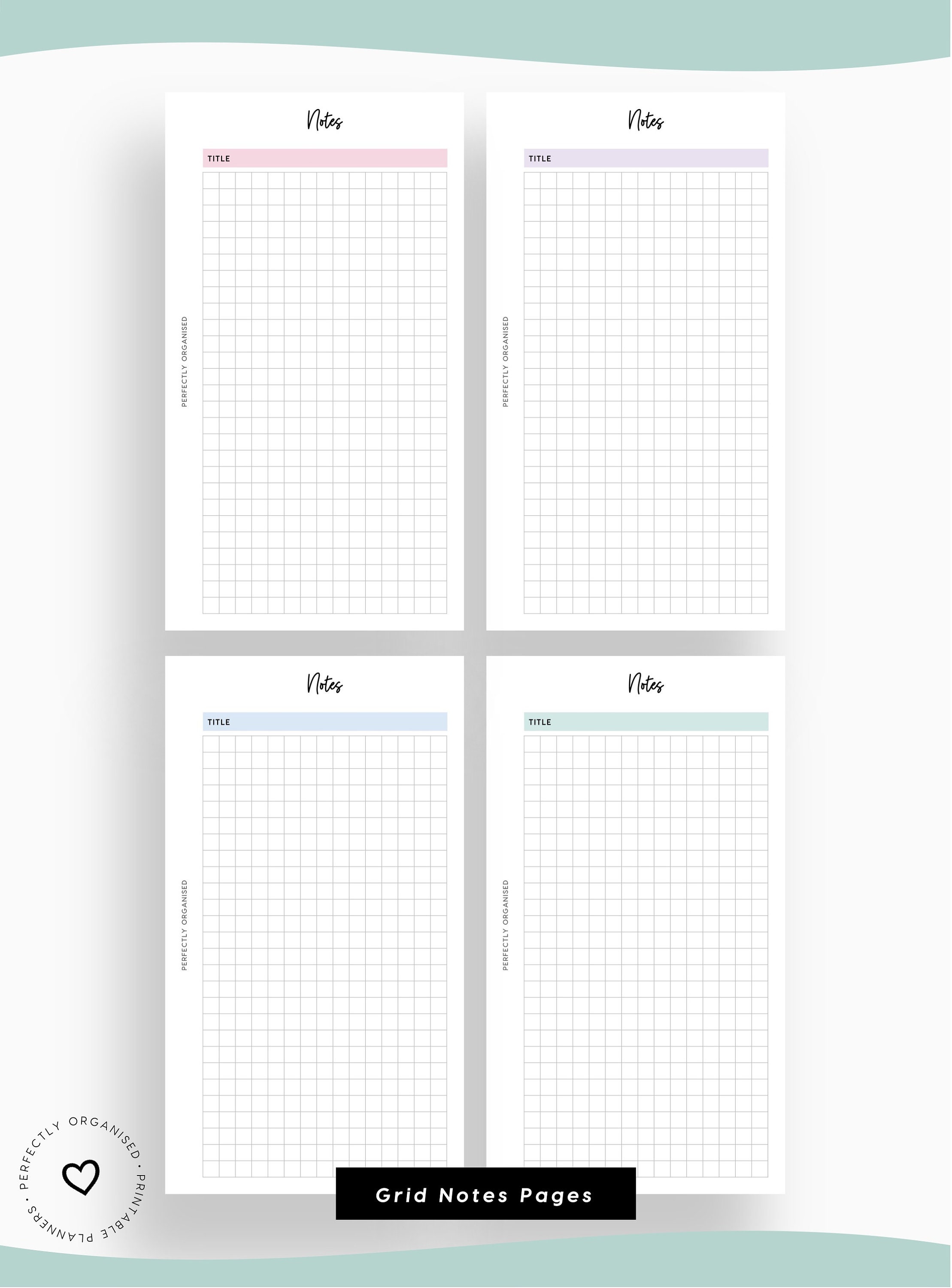 PRINTABLE Notes Bundle Notes Pages Notes Dot Grid Notes - Etsy