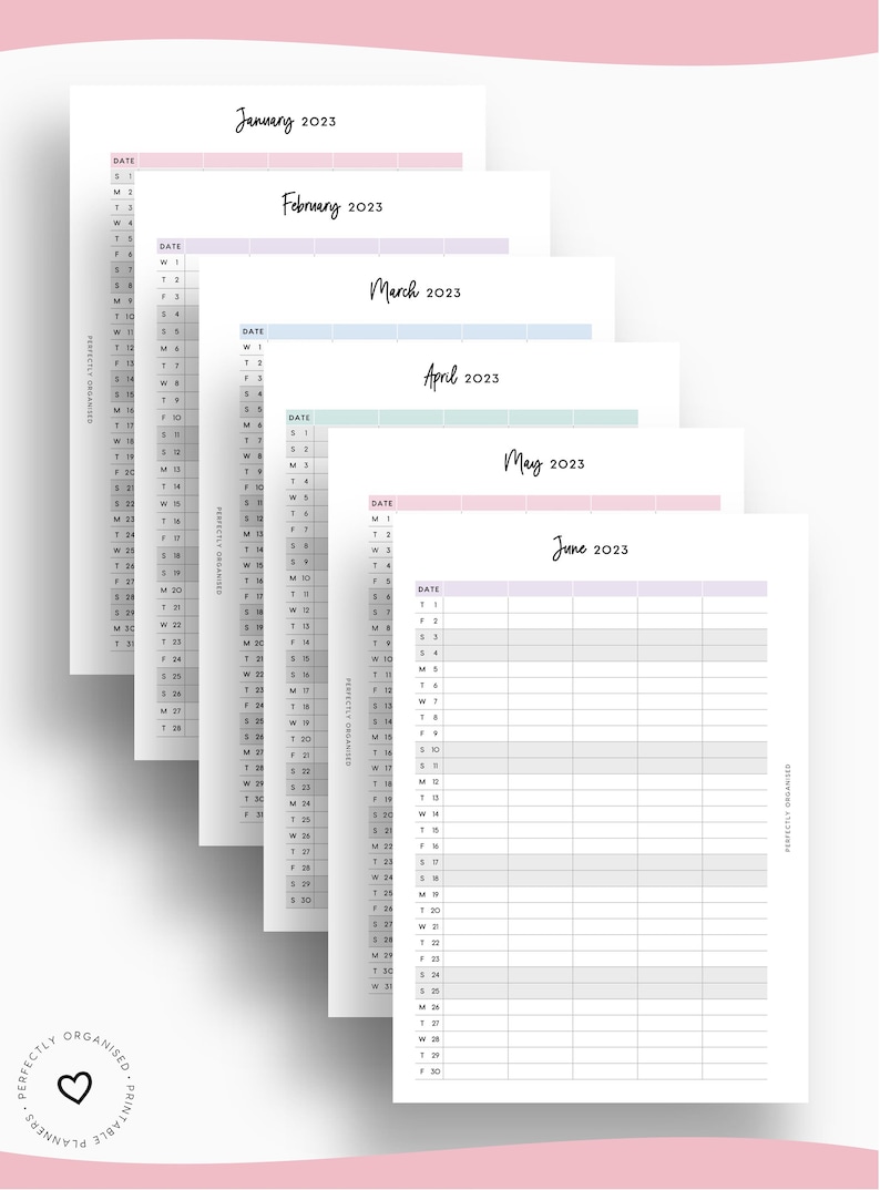 PRINTABLE 2023 Family Planner 2023 Family Calendar 2023 - Etsy