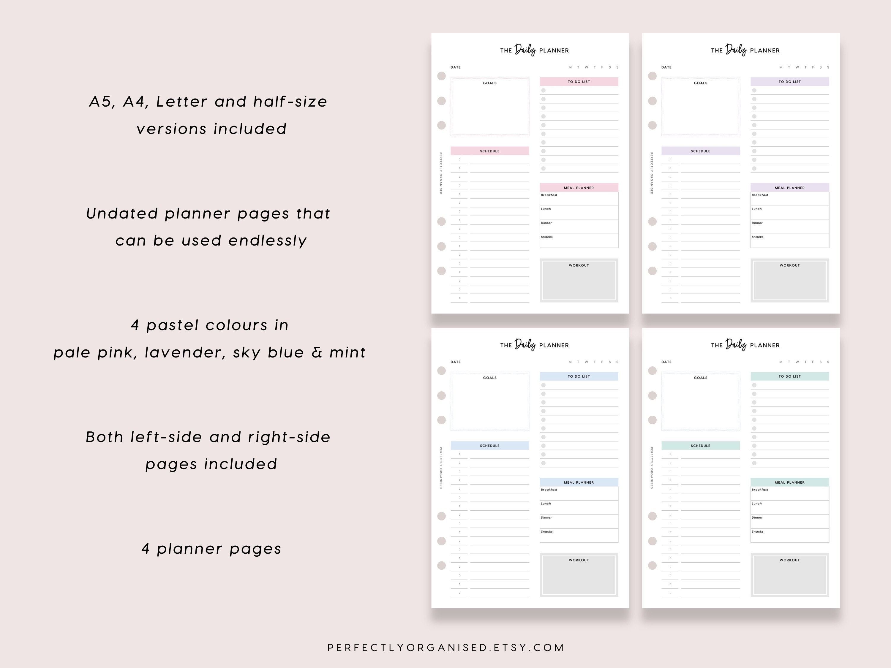 PRINTABLE Daily Planner 1 Daily Plan, Daily Schedule, Day Planner ...