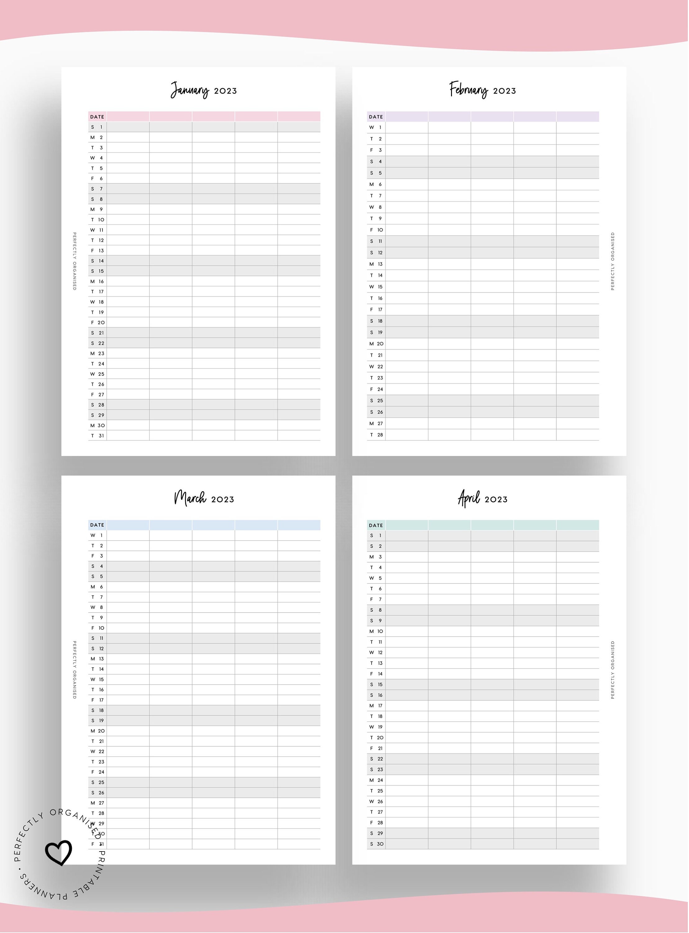 PRINTABLE 2023 Family Planner 2023 Family Calendar 2023 Etsy Finland