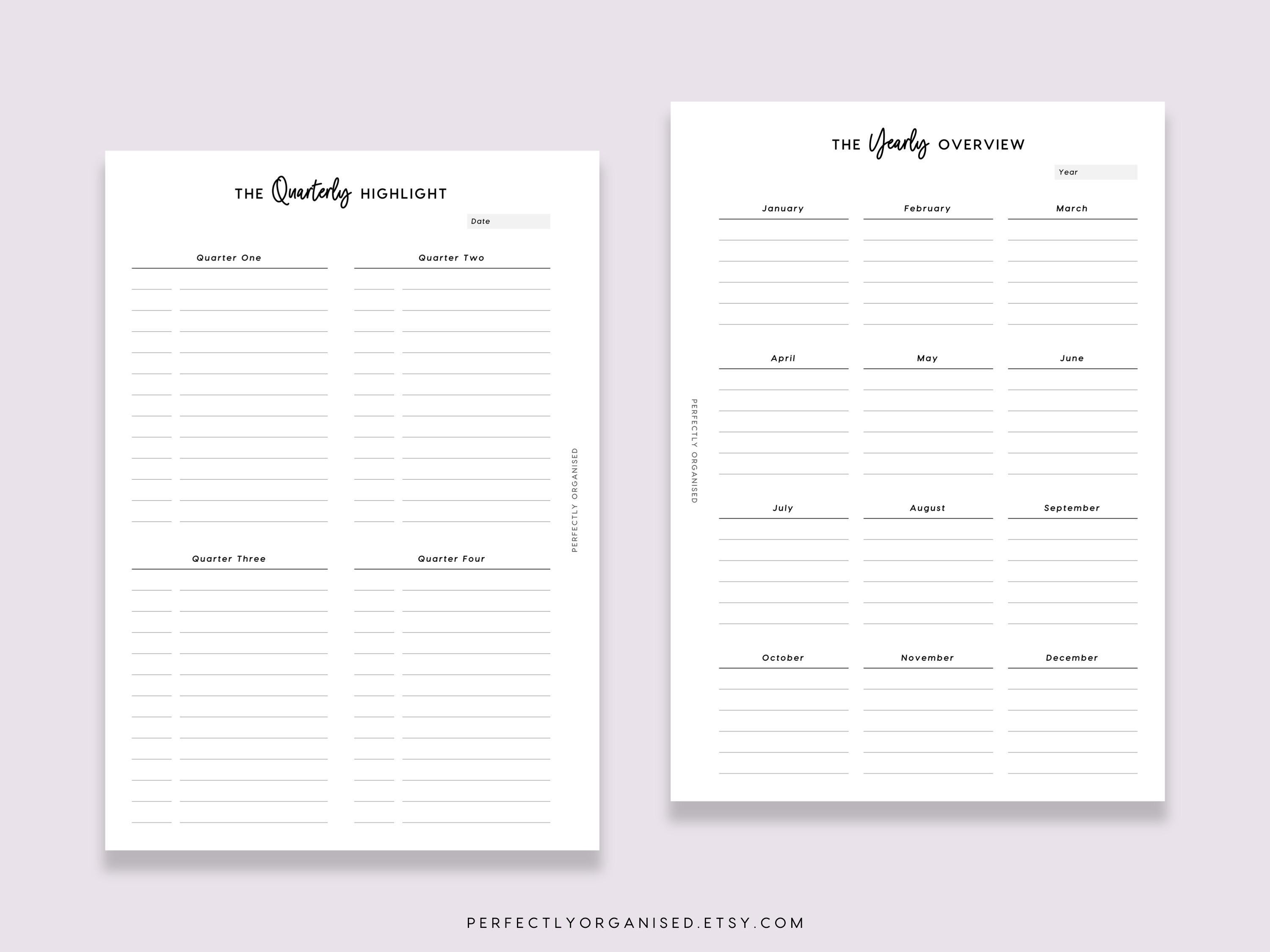 Planner Essentials Bundle Printable: Daily Weekly Monthly Pages (A5 A4 ...