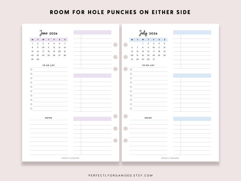 2026 Daily Planner Printable: Pastel Day On 1 Page (A5 A4 Letter PDF) image 6