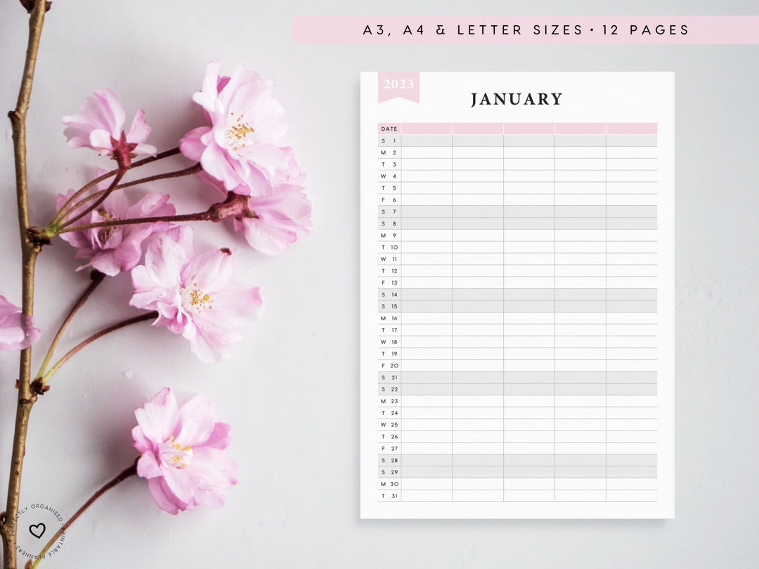 PRINTABLE 2023 Family Calendar 2023 Family Planner 2023 Etsy UK