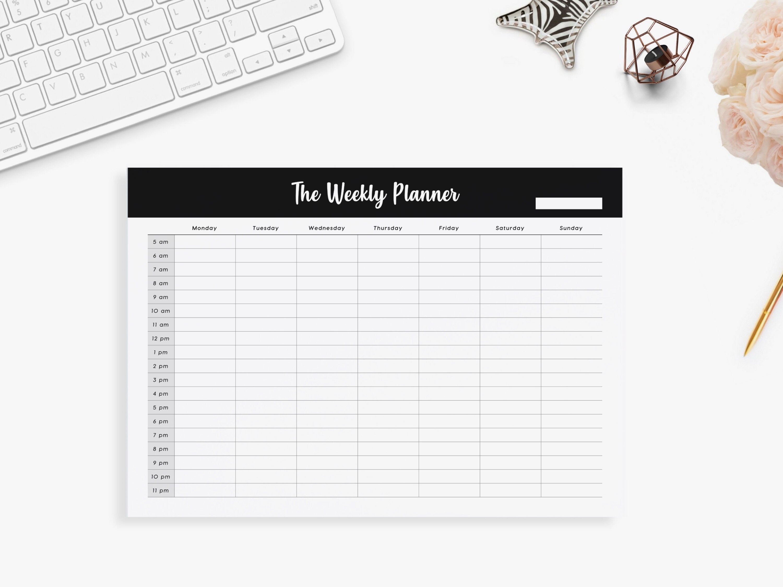 PRINTABLE Weekly Planner design 4 Desk Planner Weekly - Etsy
