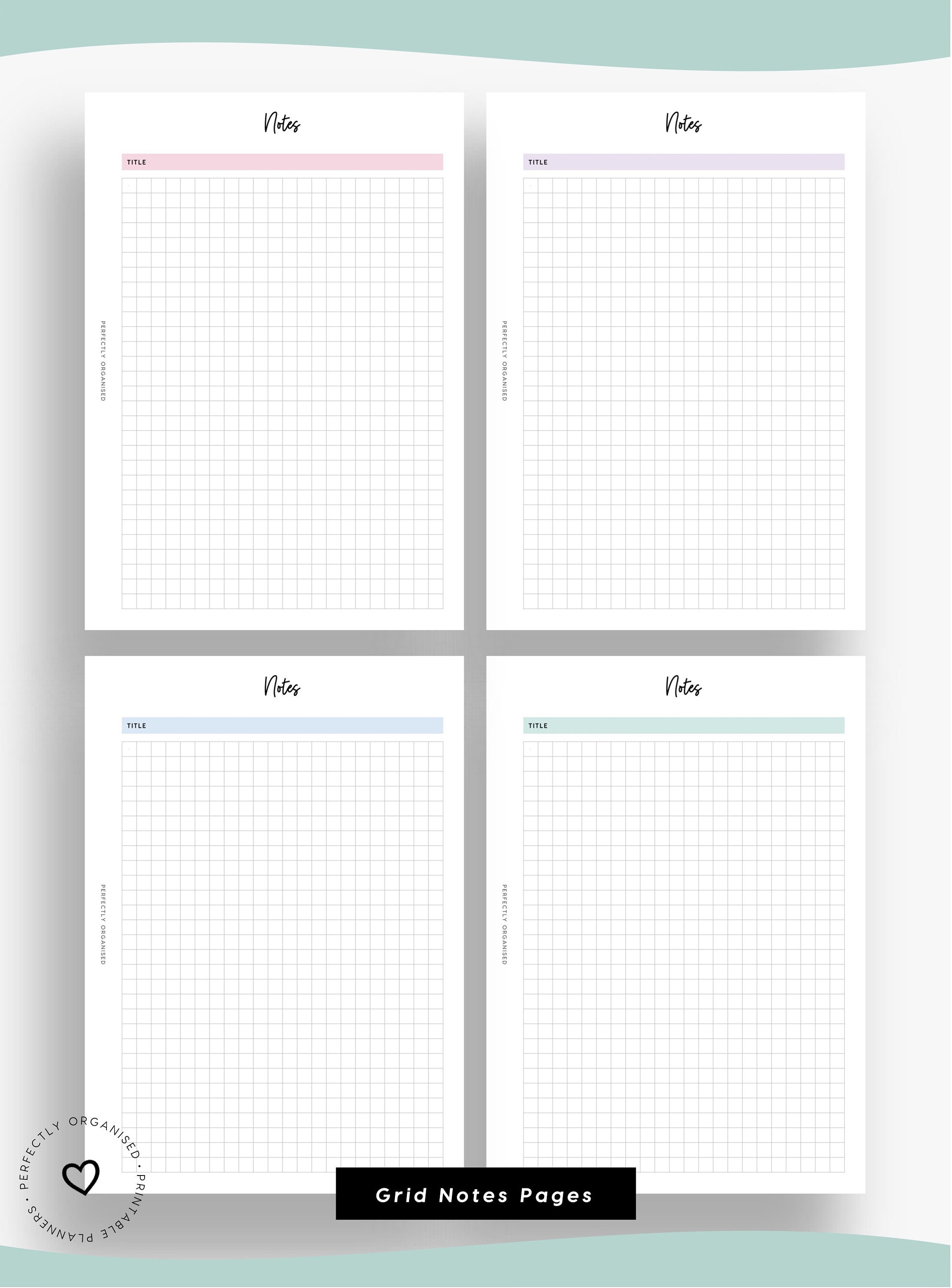 PRINTABLE Notes Bundle Notes Pages Notes Dot Grid Notes - Etsy