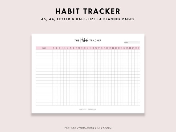 Habit Tracker imprimable Tableau des habitudes quotidiennes, suivi