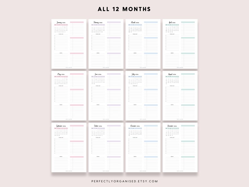 2026 Daily Planner Printable: Pastel Day On 1 Page (A5 A4 Letter PDF) image 5