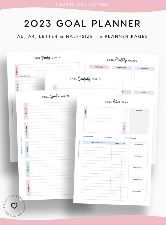 PRINTABLE 2023 Goal Planner 2023 Goal Planning 2023 Goal Etsy