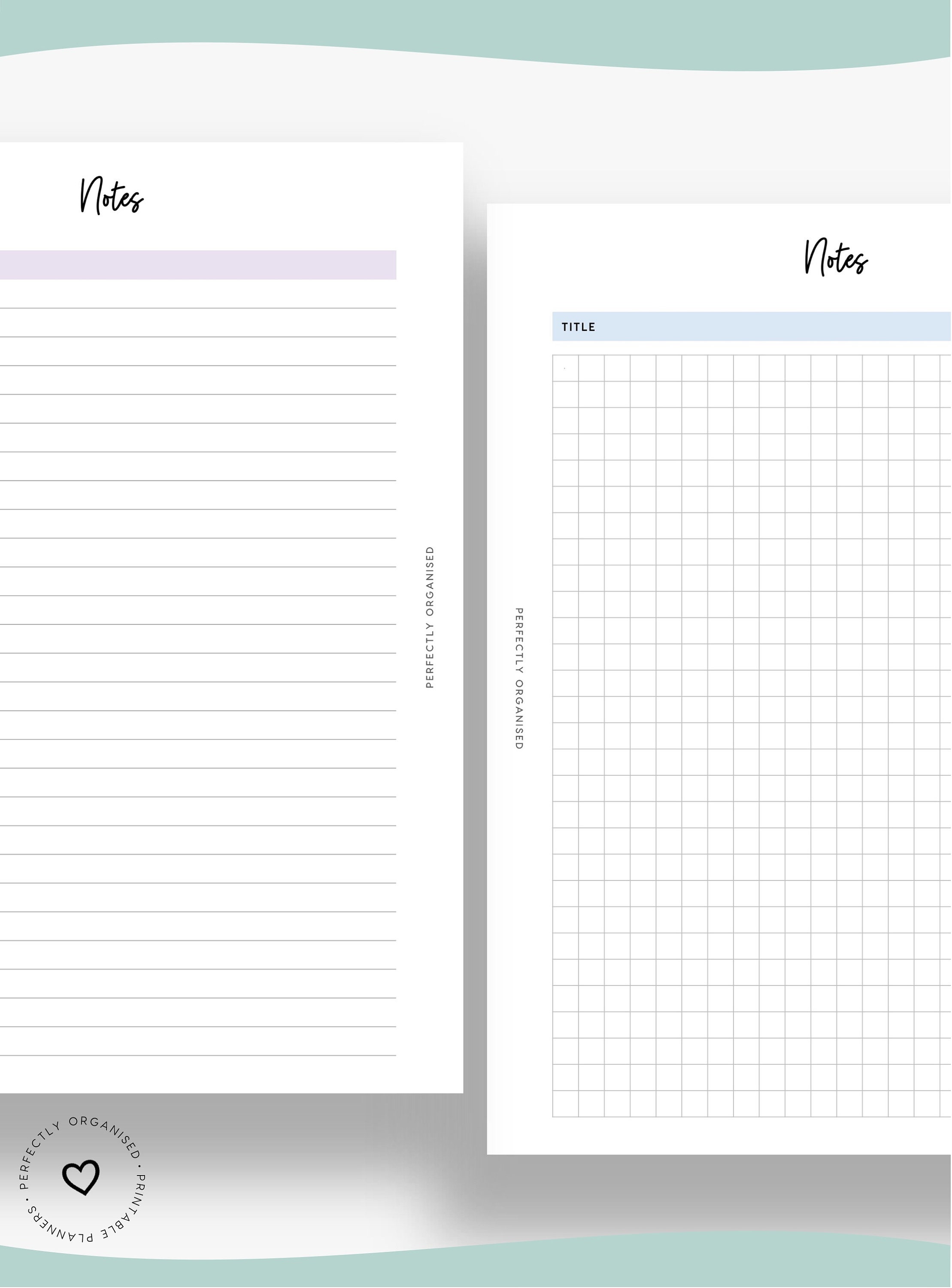 PRINTABLE Notes Bundle Notes Pages Notes Dot Grid Notes - Etsy