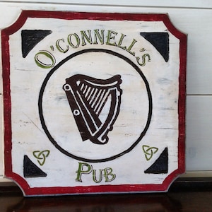 Irish Pub Wooden Sign