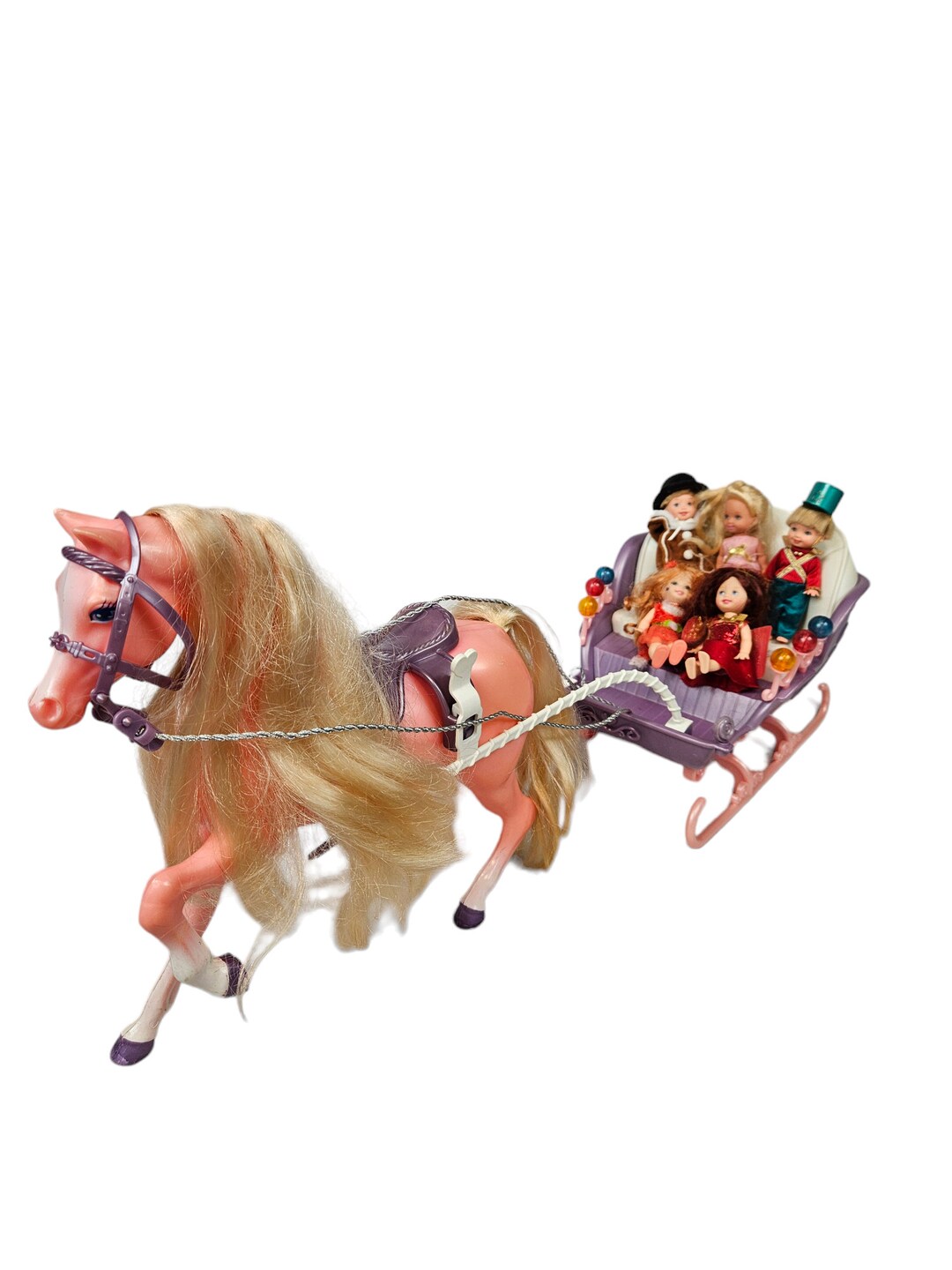 Rare Barbie Nutcracker Marzipan Candy Sleigh & 5 Sugar Plum Fairies