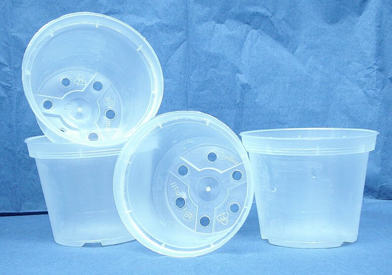 Sima Clear Plastic Pot for Orchids 3 1//2/" Diameter Quantity of 4