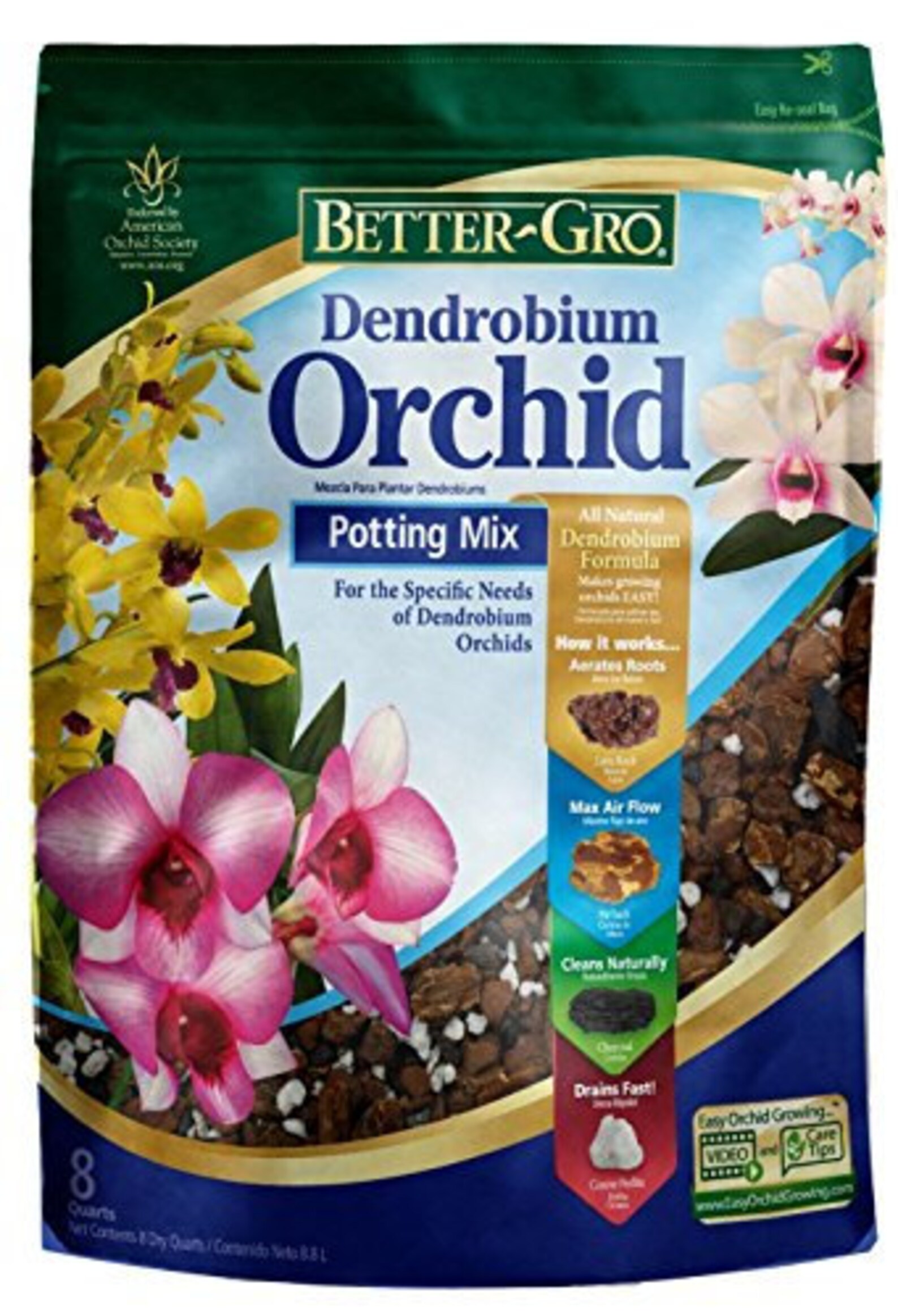 Bettergro Dendrobium Orchid Potting Mix 8 Quarts Etsy
