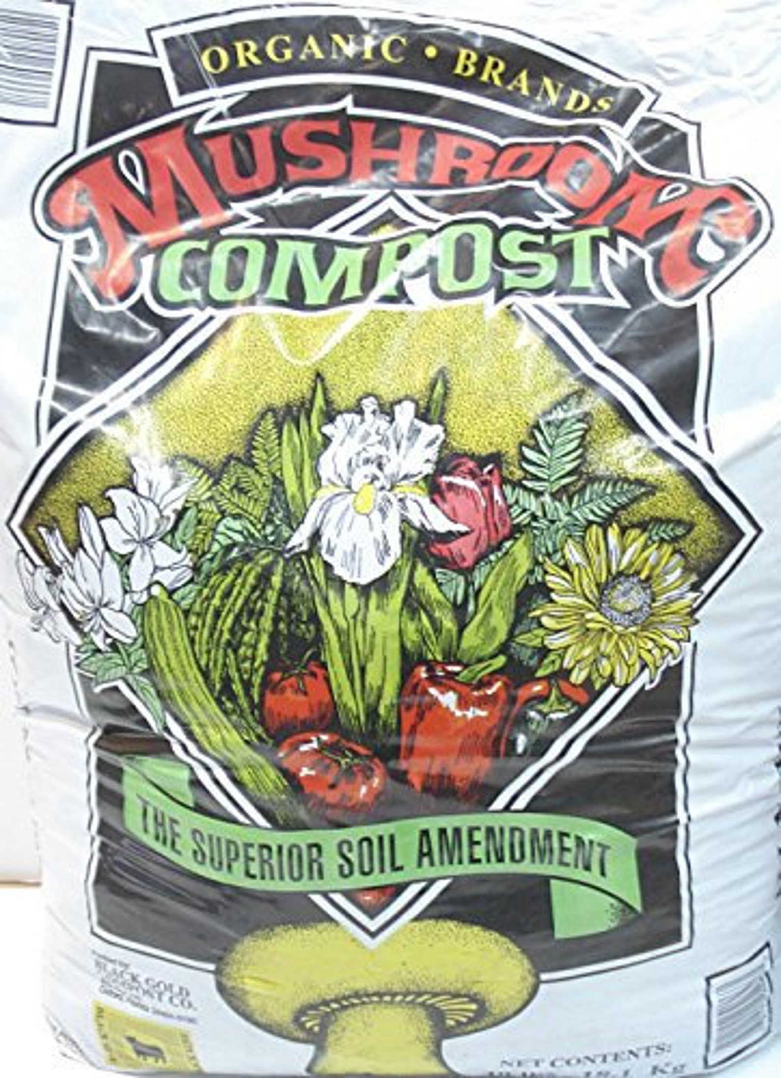 Mushroom Compost Organic Brands 40 pound bag Etsy