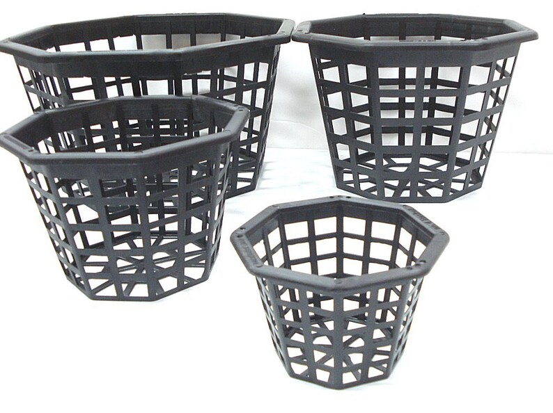 Plastic Quantity of 4 10 Inch Octagon Orchid Basket Plastic Quantity of 4 10 Inch Octagon Orchid Basket