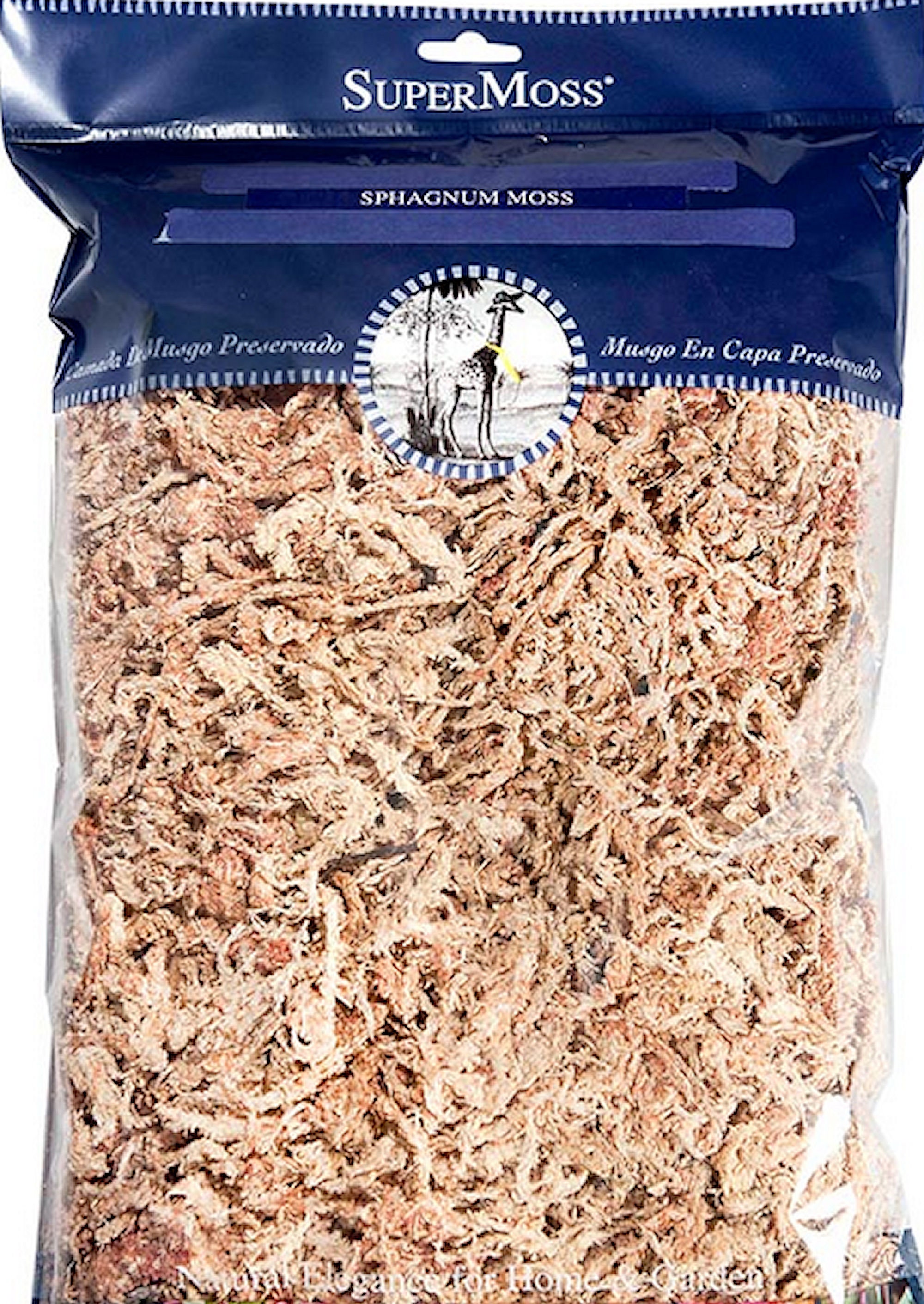 Super Moss Orchid Sphagnum Moss Dried Natural Color 16oz 