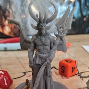 Asmodeus Miniature | 3D Printed Tabletop Devil | Awesome Villain for D&D, Pathfinder, and more!