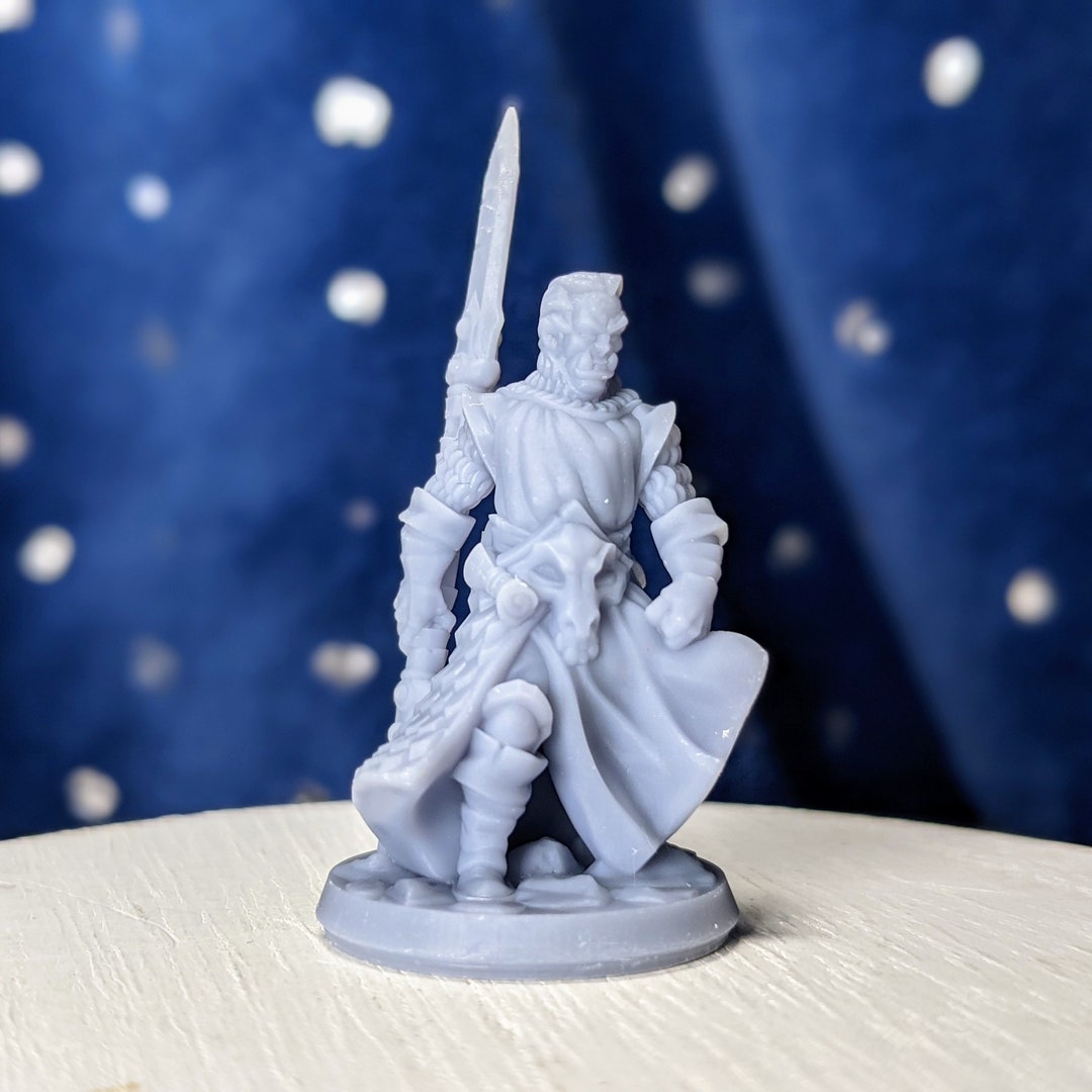 Half-orc Paladin Miniature | 3D Printed Resin Fighter | Great for ...
