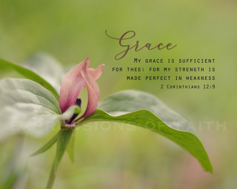 My Grace Is Sufficient For Thee Framed Print Bible Verse Etsy
