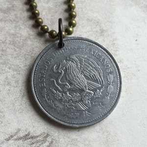 Mexico coin pendent on a 24 inch ball chain necklace. BOGO Free - sellers choice