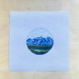 VORBESTELLUNG: Grand Teton National Park 3 "Kreis Ornament Nadelspitze Leinwand