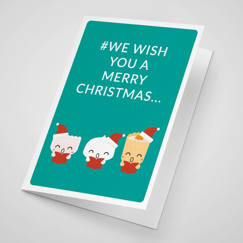 Dim sum Christmas card greeting card cute funny puns image 3