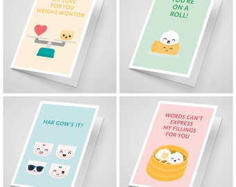 Dim sum pun card - friend card - funny - yum cha