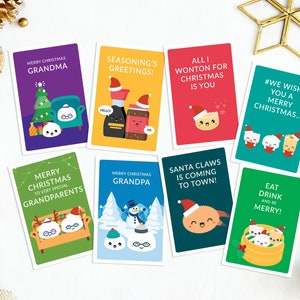 Dim sum Christmas card - greeting card - cute - funny - puns