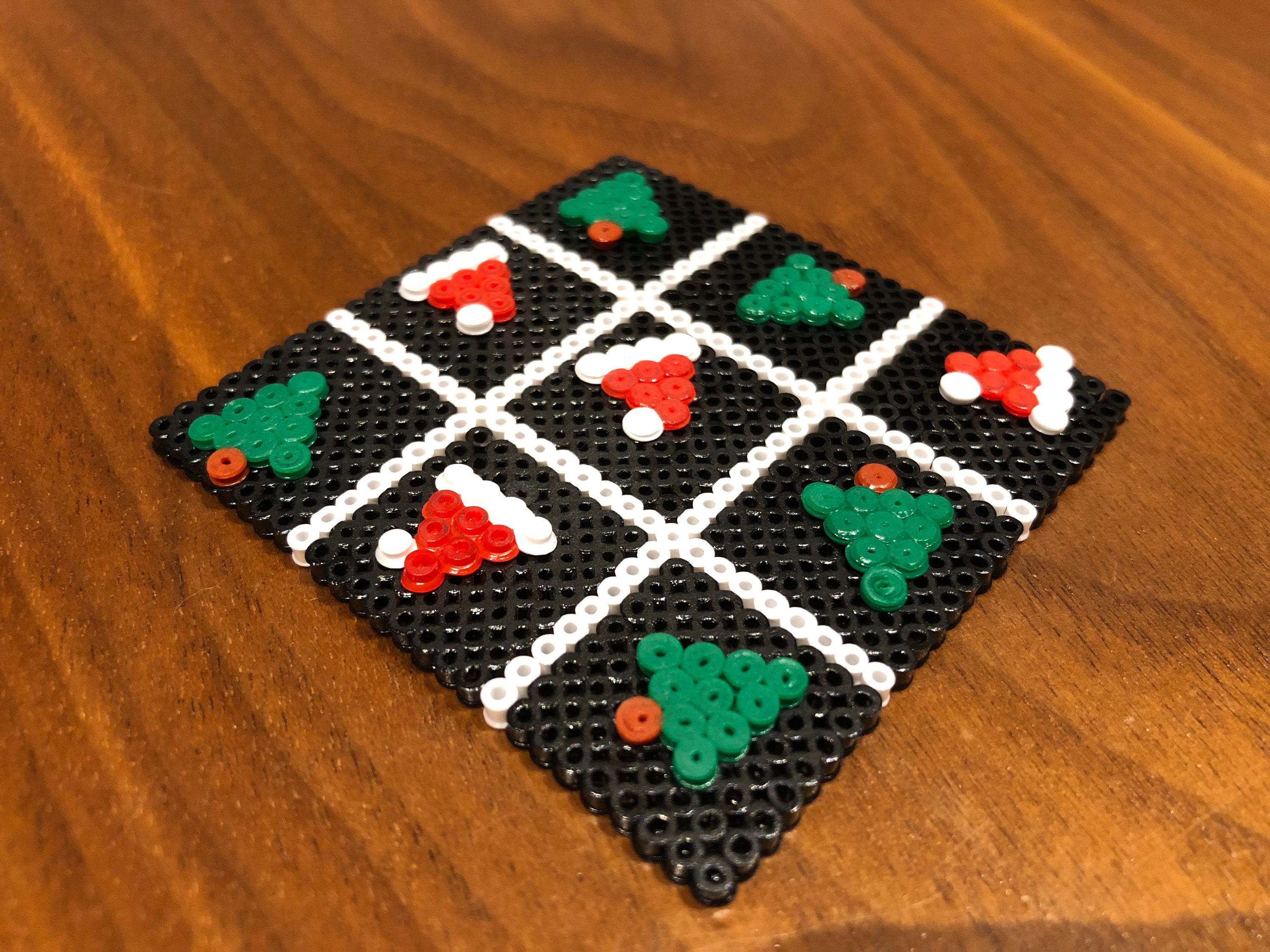 Travel Tic Tac Toe Board Game Perler Beads Unique Fun Original Homemade  Gift Toy Girl Boy 