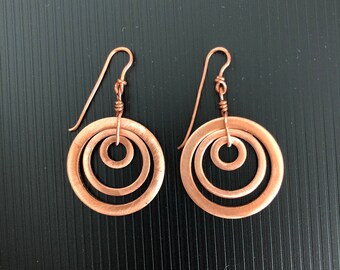 Trinity Copper Earrings