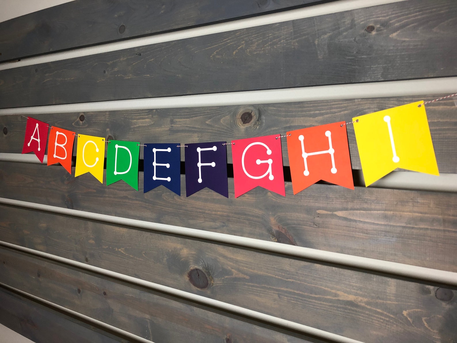 Rainbow Alphabet Banner ABC Banner Teacher Gift Etsy