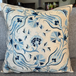 Suzani Pillowcase, Suzani Cushion, Uzbek Suzani, Decorative pillows