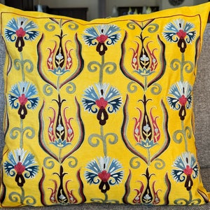Suzani Pillowcase, Suzani Cushion, Uzbek Suzani, Decorative pillows